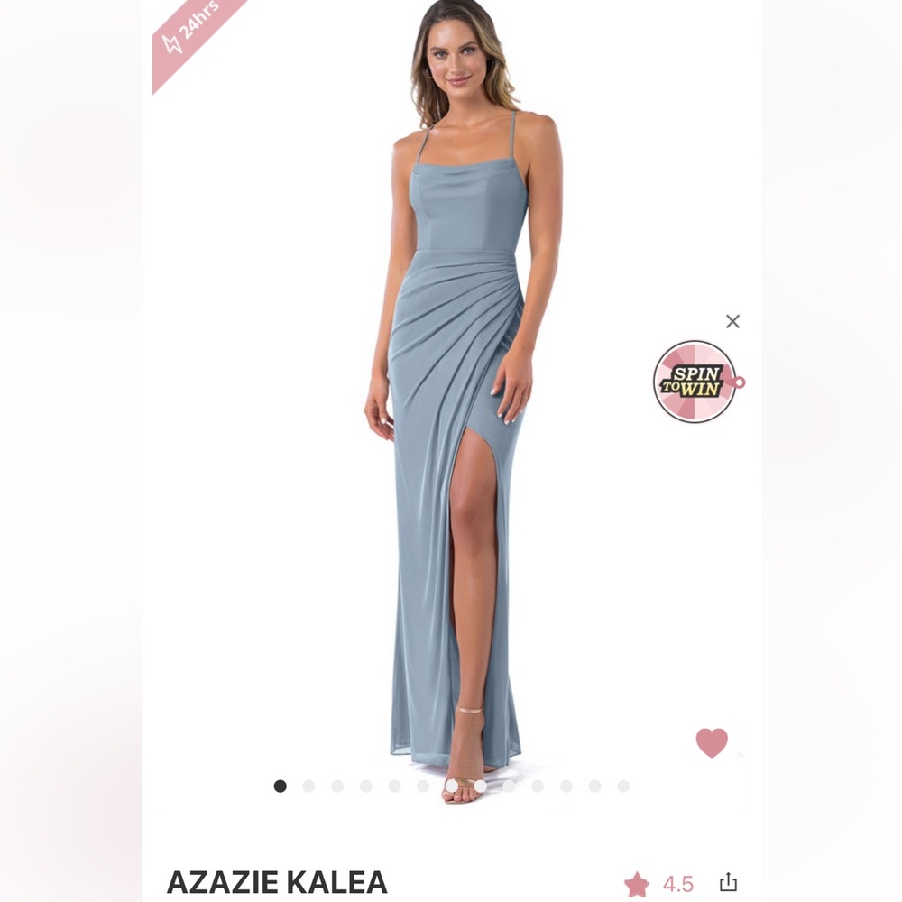 Dusty blue bridesmaid dress